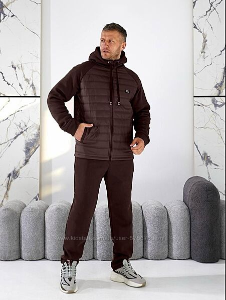 р.48 до 58р. Чоловічий теплий спортивний костюм на флісі