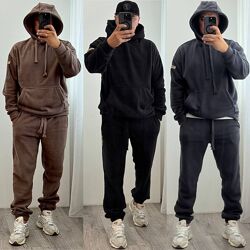 р.46 до 56р. Теплий чоловічий спортивний костюм з дабл флісу