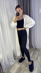 р.42 до 52р. Лосіни зі штрипками дайвінг на флісі посадка висока