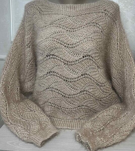 Італія 48-52 Однотонна пухнастка кофтинка з мохером від італійського виробн