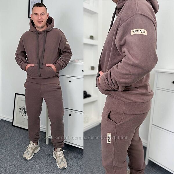р.46 до 56р. Теплий чоловічий спортивний костюм з дабл флісу