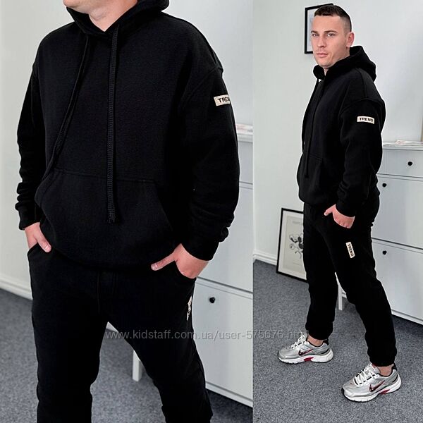 р.46 до 56р. Теплий чоловічий спортивний костюм з дабл флісу