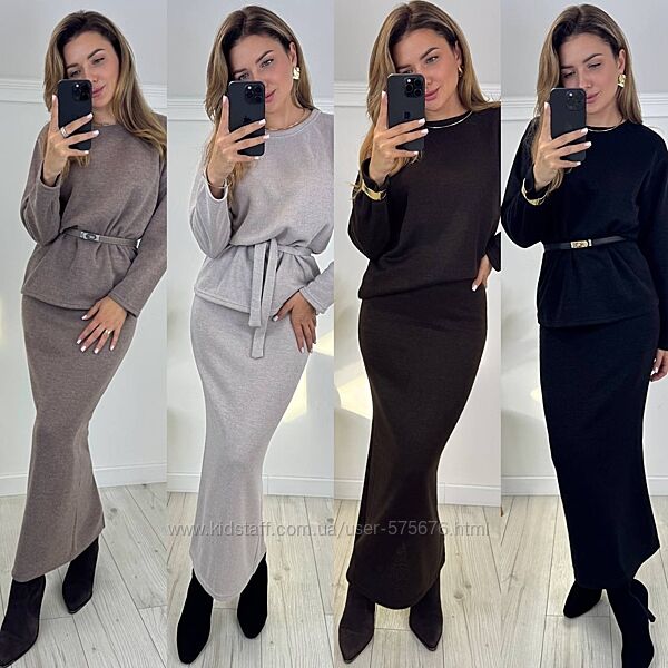 р.42 до 52р. Костюм кофта спідниця ангора