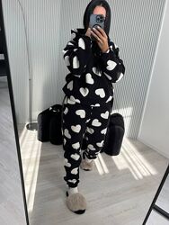 42-44, 46-48 Тепла піжамка, домашній костюм двосторонній полар фліс