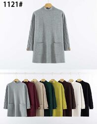 Польща 50-52, 54-56 Однотонні теплі кофти з накладними кишенями