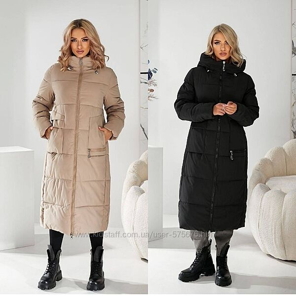 S до 2XL Зимове пальто з капюшоном плащівка, наповнювач - тинсулейт