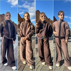 р.110 до 164р. Дитячий костюм з лампасами полар фліс