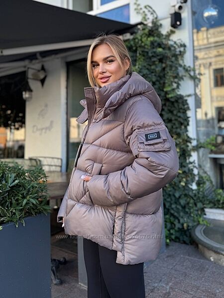 р.42 до 52р. Модний трендовий пуфер, наповнювач - біо пух