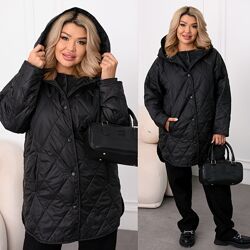 р.48 до 62р. Куртка плащівка стьобана разом з підкладкою, синтепон 100