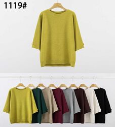 Польща 52-54, 54-56 Стильні однотонні кофти з гудзиками на рукавах