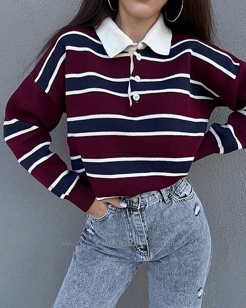 р.42-46 Светрик поло смужка