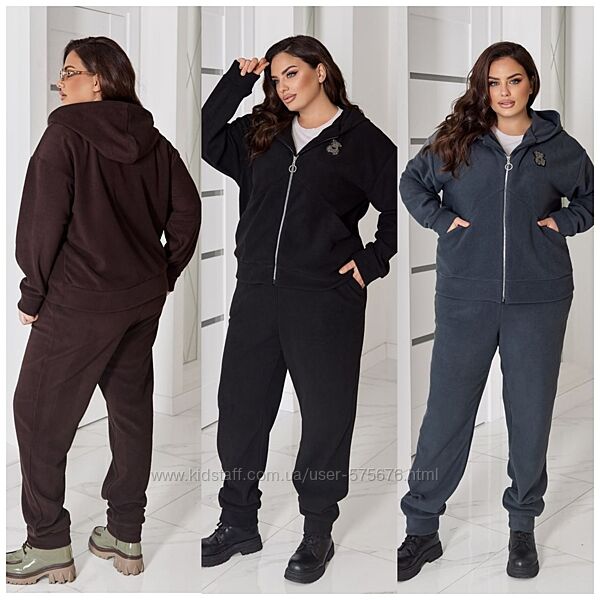 р.48 до 62р. Теплий костюм з якісного флісу полар