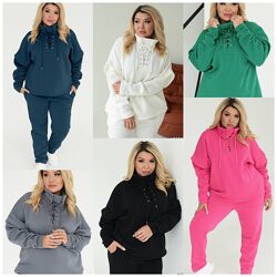 р.50 до 60р. Прогулянковий костюм тринитка на флісі