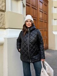 р.50 до 64р. Куртка зимова тепла стьобана, синтепон 200