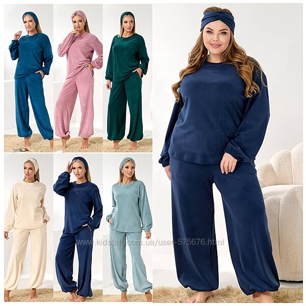 р.42 до 56р. Костюм домашній та чалма майконос трикотаж