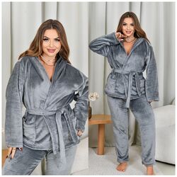 р.46 до 62р. Домашній комплект махра