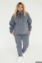 р.50 до 60р. Прогулянковий костюм тринитка на флісі