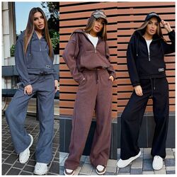 S-M , L-XL Костюм утеплений мікро вельвет на флісі