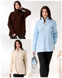 Светр з блискавкою в стилі оверсайз Туреччина