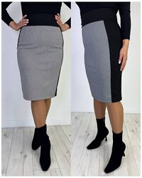 р.48 до 56р. Спідниця кашемір вовна, трикотаж алекс