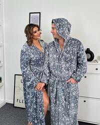 р.42 до 56р. Халат унісекс плюшик мякий, теплий