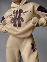 42-44, 46-48 Спортивний костюм тринитка пенье на флісі