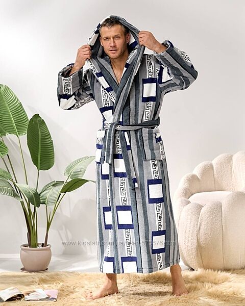 XL, 2 XL, 3 XL, 4XL халат чоловічий махровий
