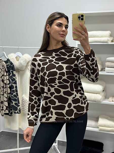 Хіт р.48-54 Кофтинка з принтом