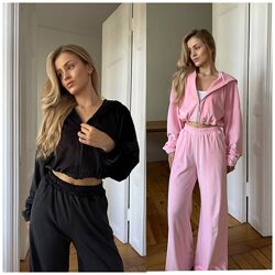 S-M, M-L Стильний велюровий костюм