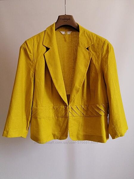 Лляний жакет гірчичного кольору від Marks & Spencer