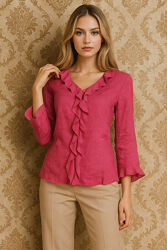 Вінтажна лляна блуза Laura Ashley