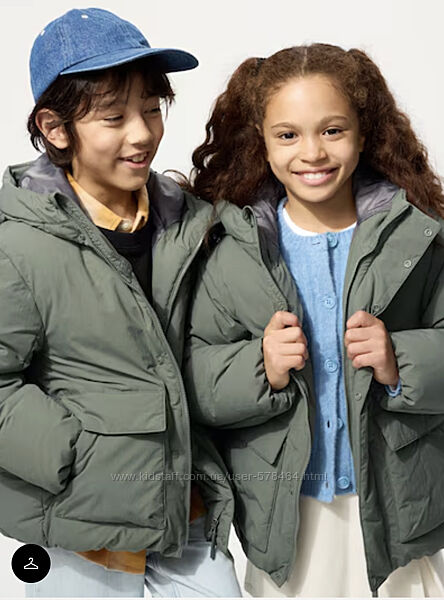 Пуховик, куртка пухова пуффер uniqlo, оригінал, 7-8 років