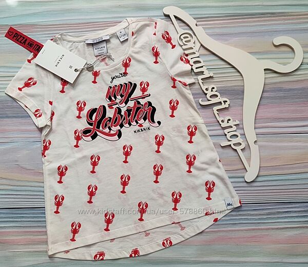 Молочна футболка з раками Nik&Nik р. 8 років