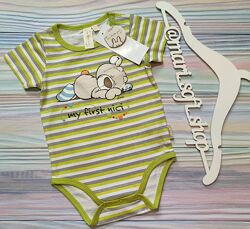 Смугастий бодік з ведмедиком Nici р. 86