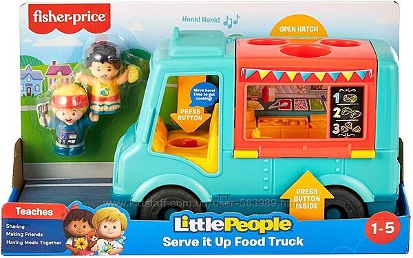 Фишер прайс фуд-фургон Fisher Price Little People Serve It Up Food Truck