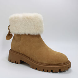 Office Apres Fur Ankle Tan кожаные ботинки