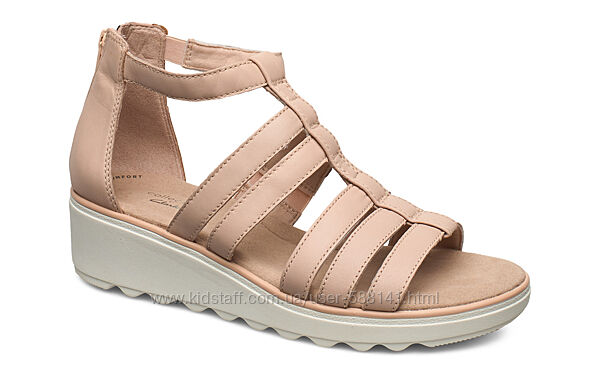 Clarks Jillian Nina Blush кожаные босоножки 