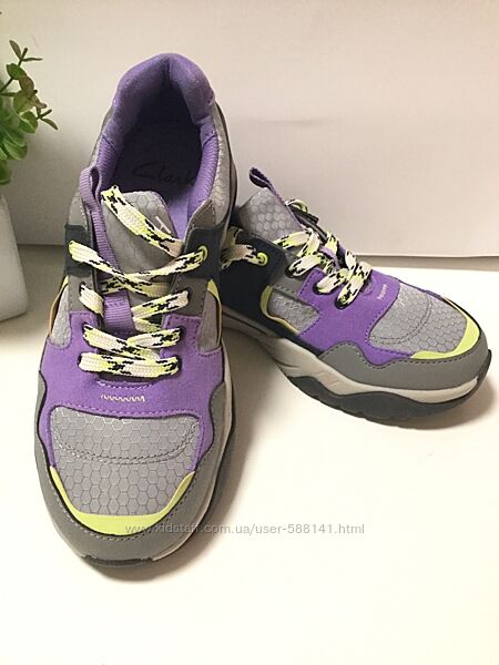 Clarks Feather Jump O кожаные кроссовки 