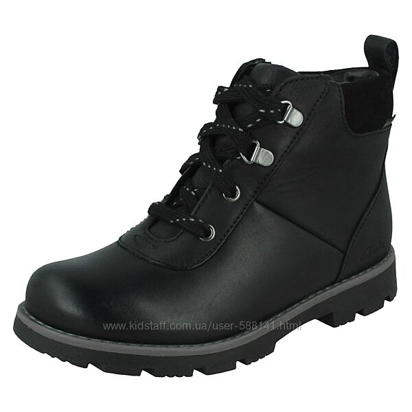 Clarks Heath Go GTX K кожаные демисезонные ботинки