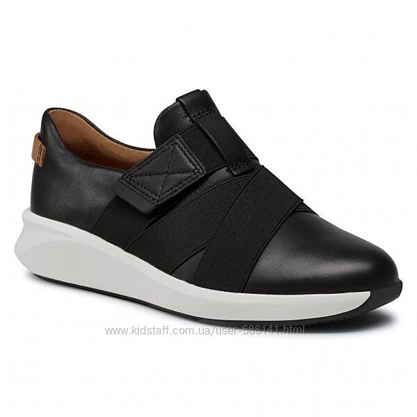 Clarks Un Rio Strap кожаные слипоны 