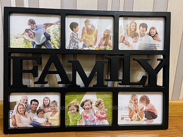 Фоторамка на 6 фото, сімейна