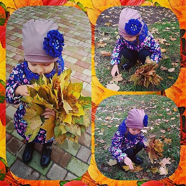 Комплект шапка и хомут на девочку