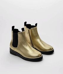 Золотые ботинки челси ZARA р.36.