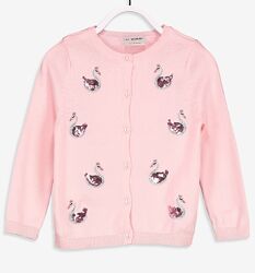 Кардиган-Ваiкiкі/Бавовна110та128см-Лебеді/паєтки-Кофточки-Рисунок110-134см