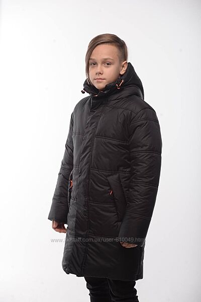 Підліткова зимова подовжена курточка на хлопця