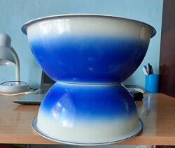 Миски тонированные/эмаль/Полтава/1992г/2шт/2,5 и 4л/Новые.
