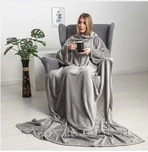 Плед с рукавами и карманом tarrington house/германия/150х240см/изумруд.