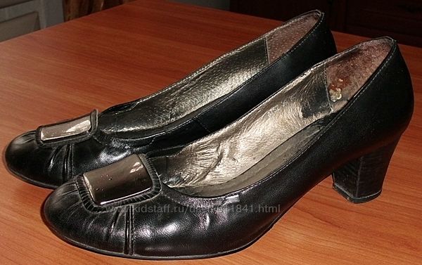 Туфли черные натуральная кожа POLANNI 39-40 ст. 26 см