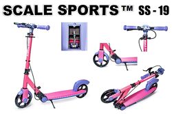 Самокат двухколесный Scale Sports SS-19 Розовый Ручной тормоз 4