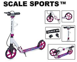 Самокат двухколесный Scale Sports SS-08 Pink Ручной тормоз Led-фонарик